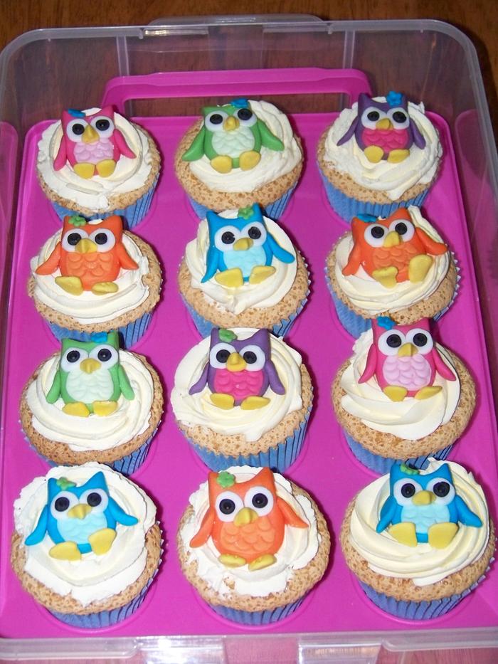 Little owls cupcakes.