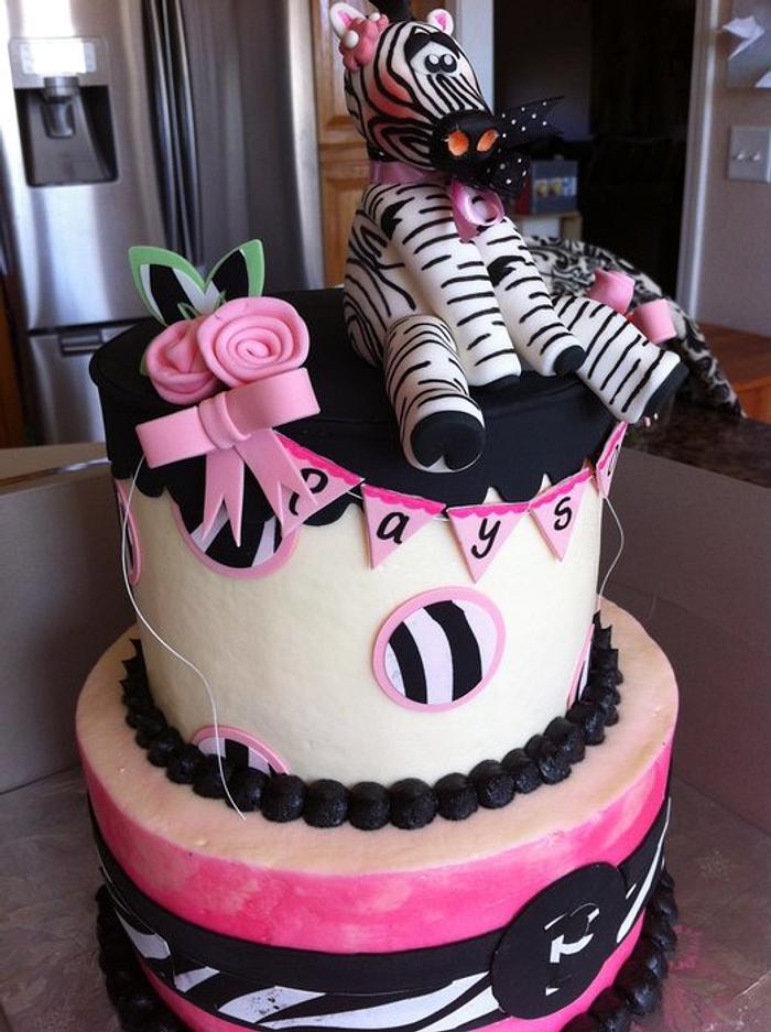 Baby zebra cake