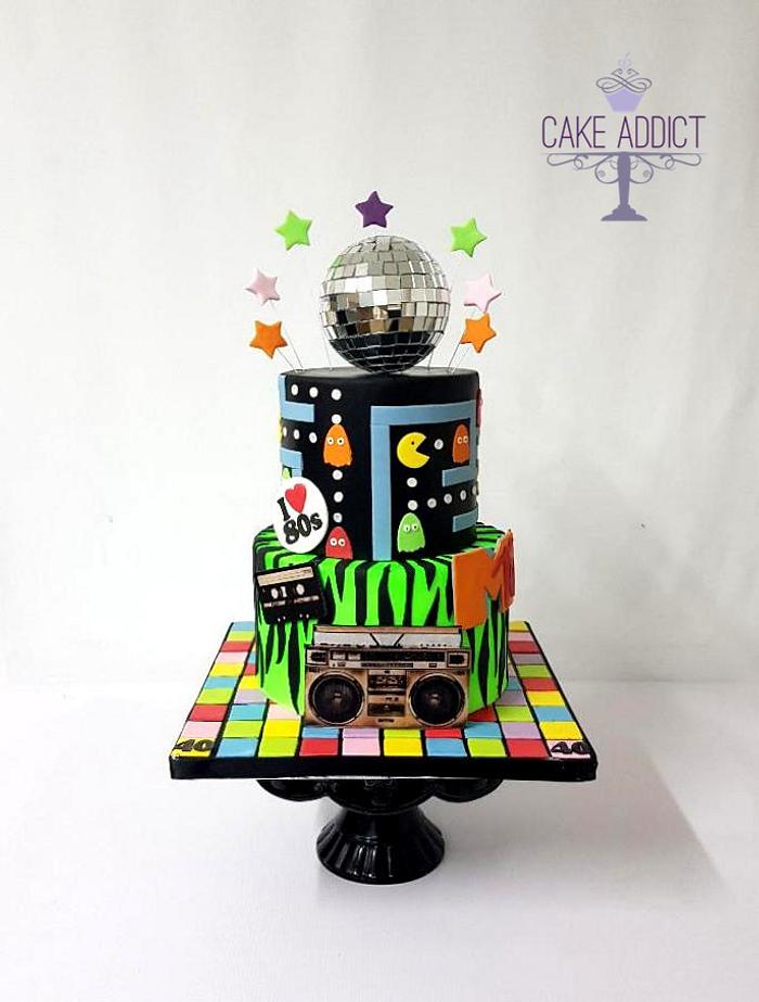 80s themed Birthday cake