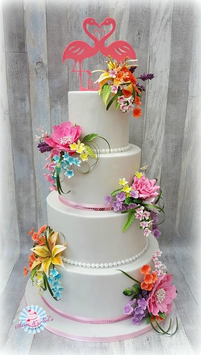 Tropical weddingcake