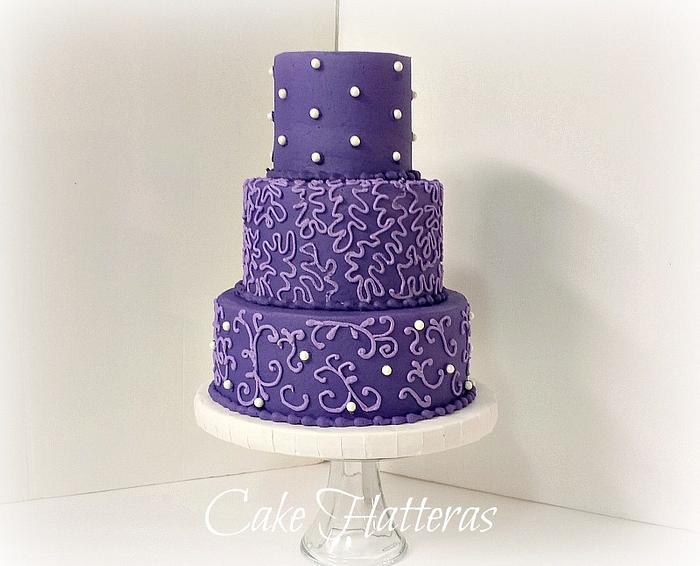 Purple Wedding Cake - CakeCentral.com
