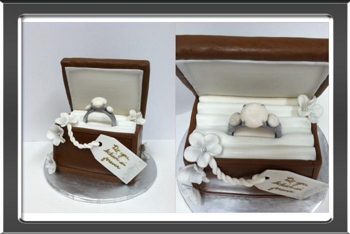 Engagement Ring Box Cake