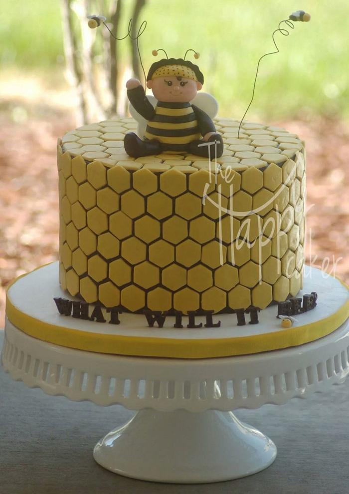 What will it bee? Baby shower cake