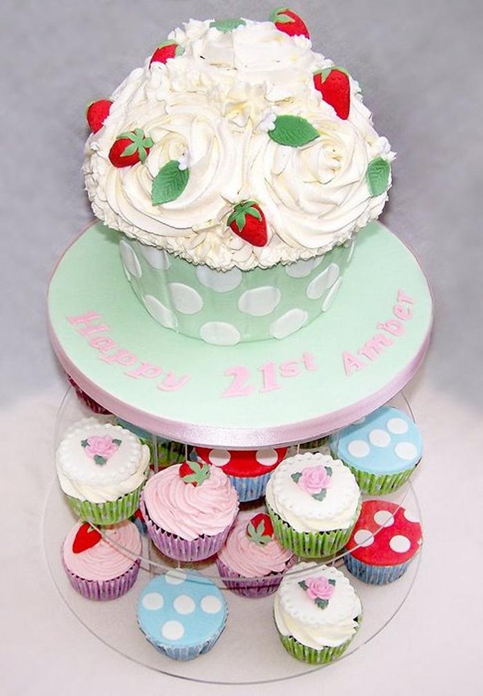 Cath Kidston inspired Giant cupcake tower