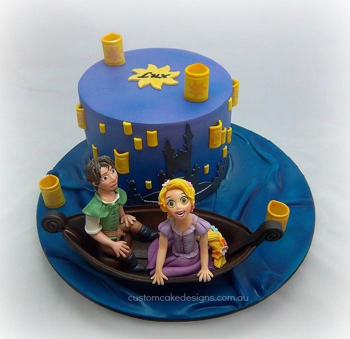 Rapunzel Lantern Scene Cake (Day)