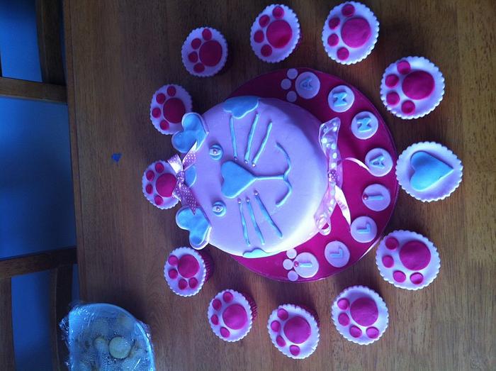 Purrfect birthday cake for a little girl who loves cats