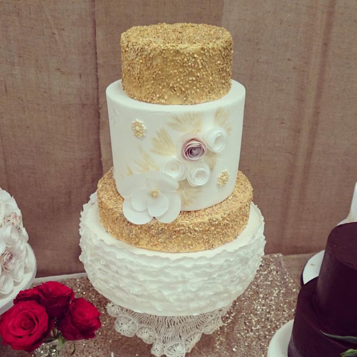 Glitz and glam wedding cake 