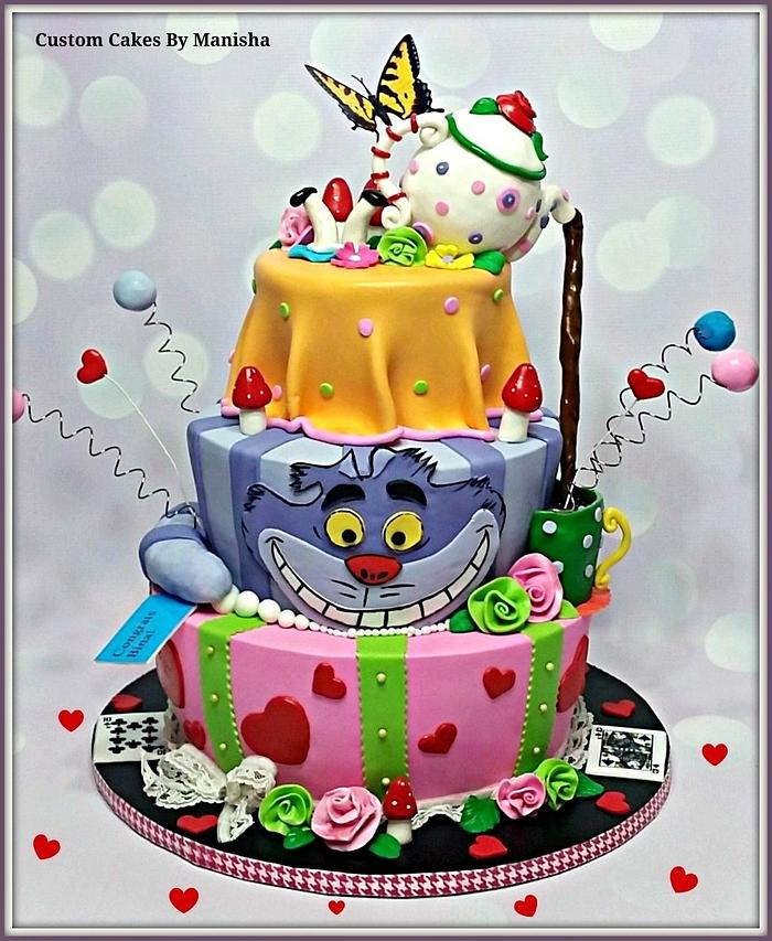 Alice in Wonderland baby shower cake - Decorated Cake by - CakesDecor