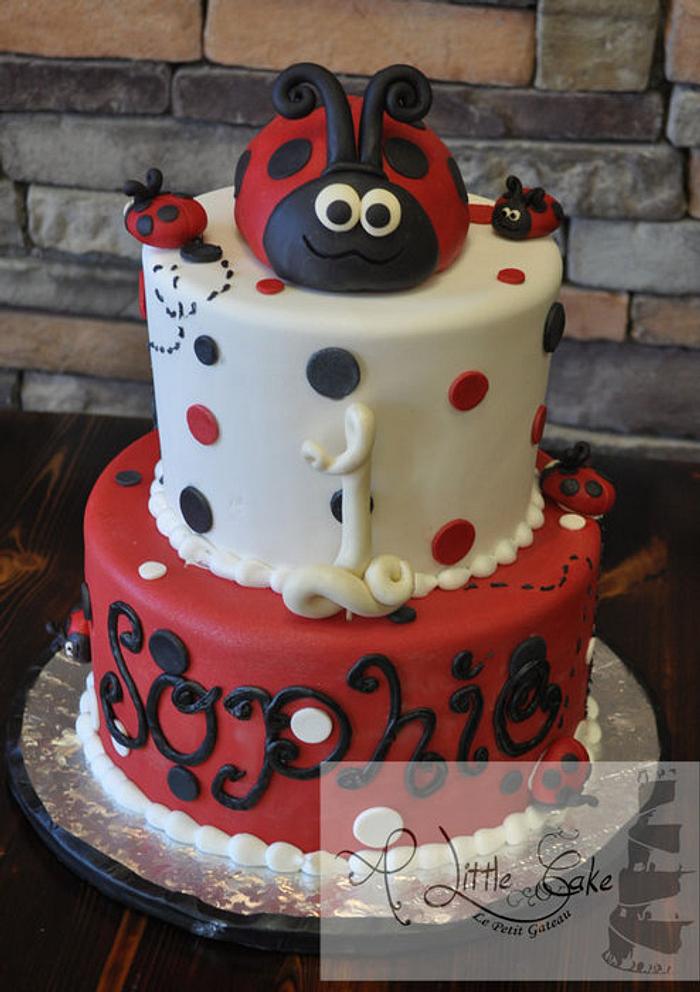 1st Birthday Ladybug Cake