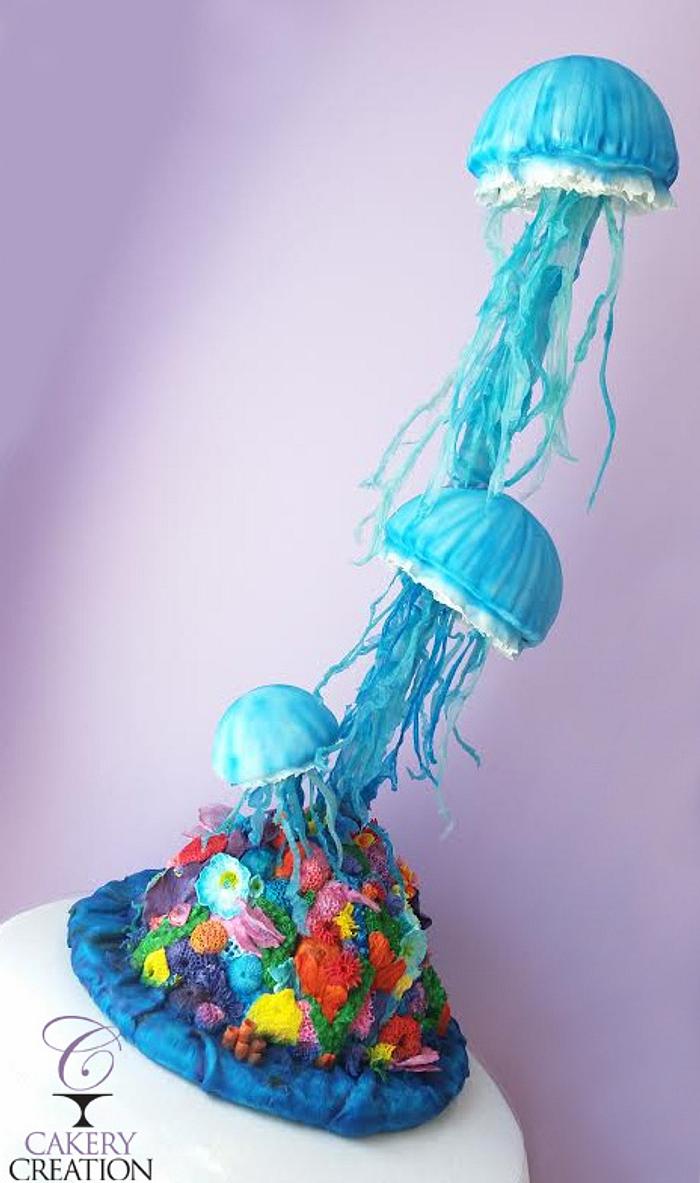 3D jellyfish cake