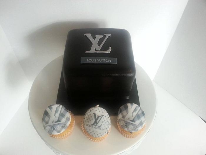 Louis Vutton Masculine 6' Cake and Cupcakes
