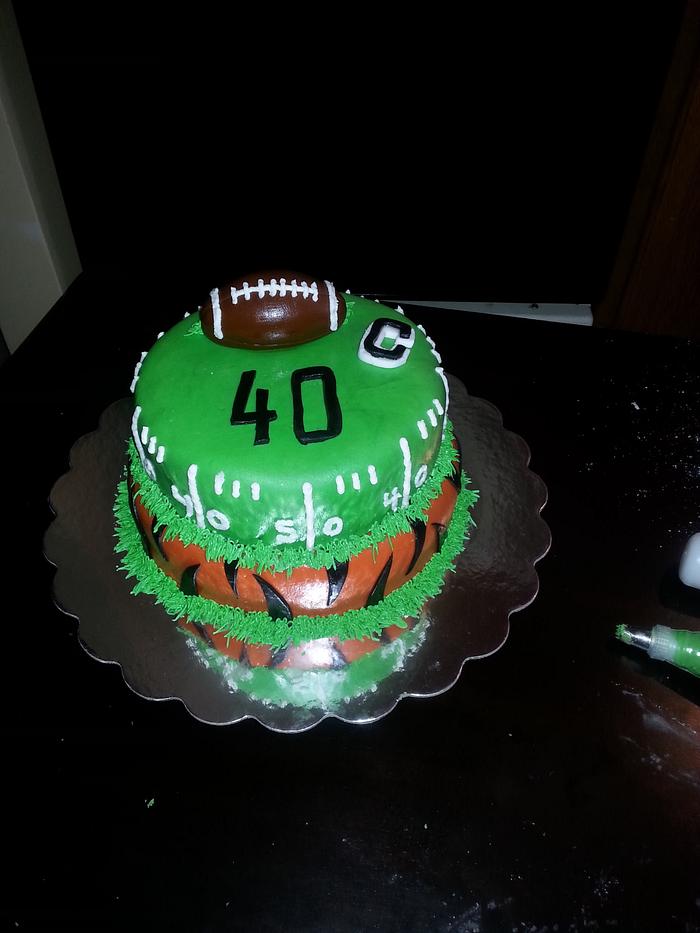 40th Cincinnati Bengals Cake