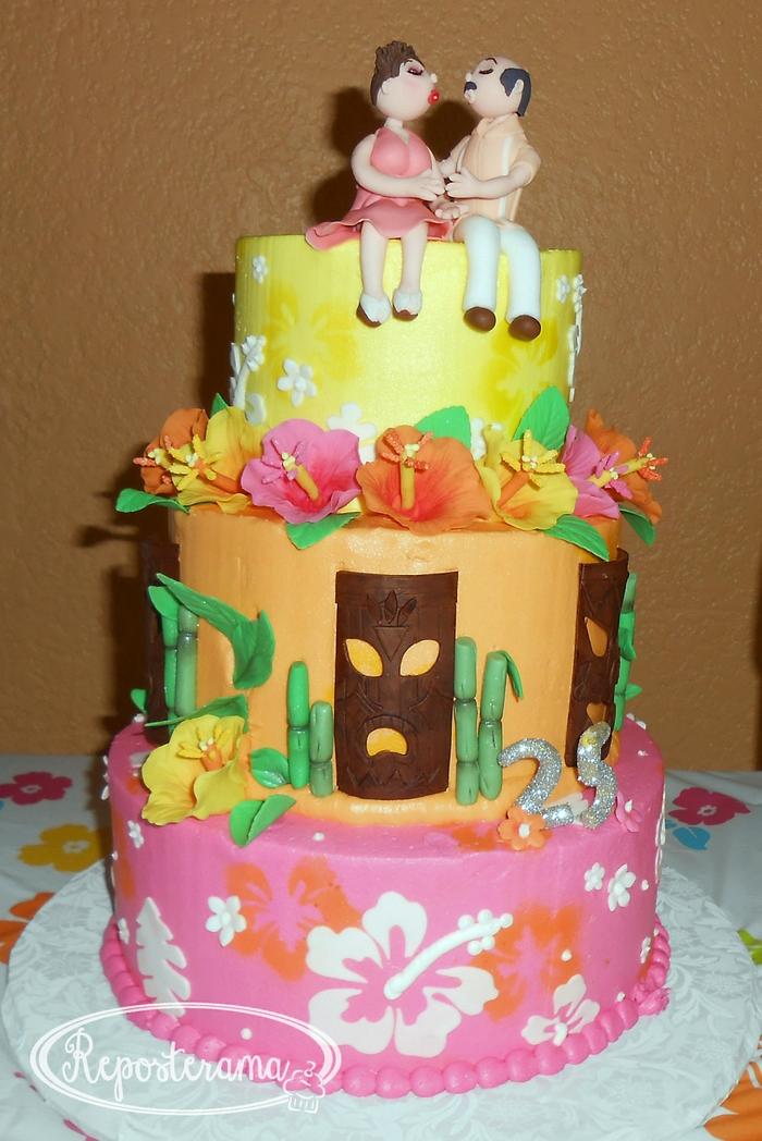 Hawaiian Anniversary Cake