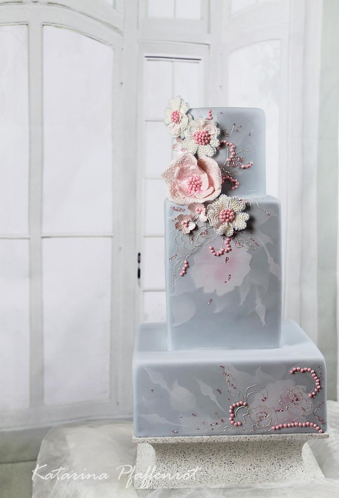 Wedding cake "Rose Quartz & Serenity"