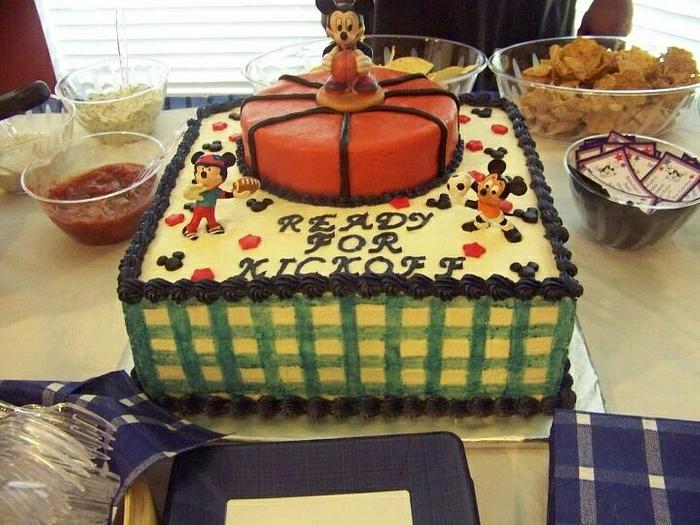 Mickey Mouse Sports Themed Baby Shower Cake