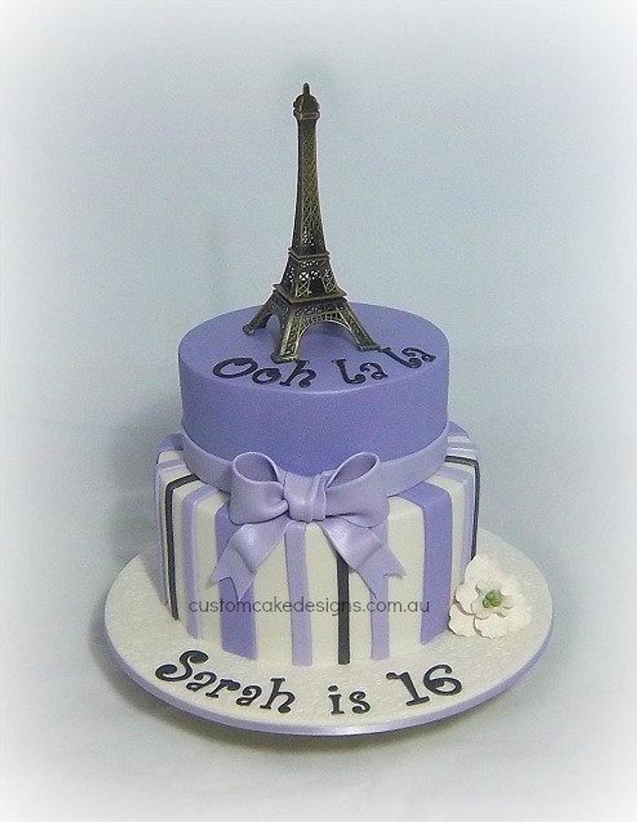 Eiffel Themed Cake
