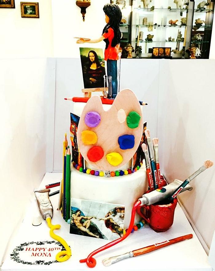 Artist themed cake 