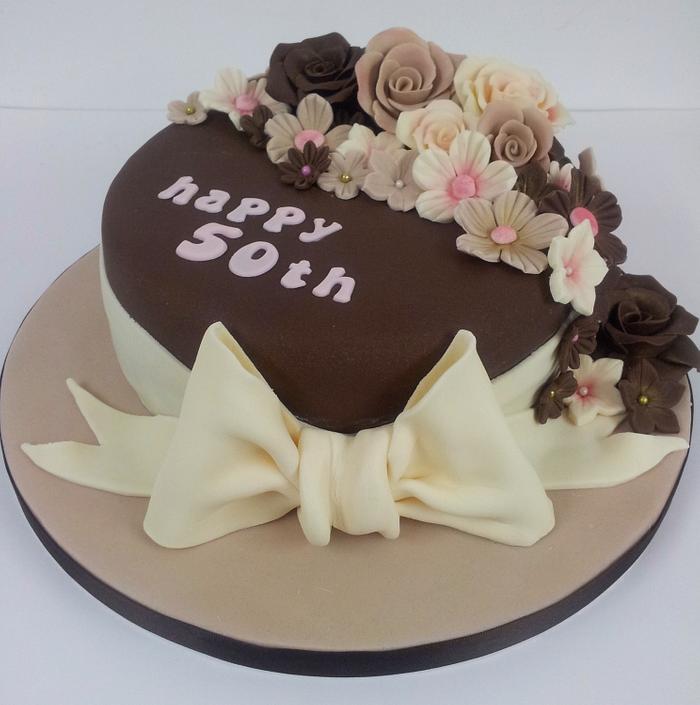 Chocolate 50th Birthday Cake