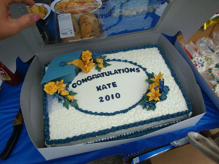 Blue and Gold graduation cake