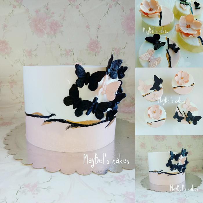 Kintsugi butterfly Cake 