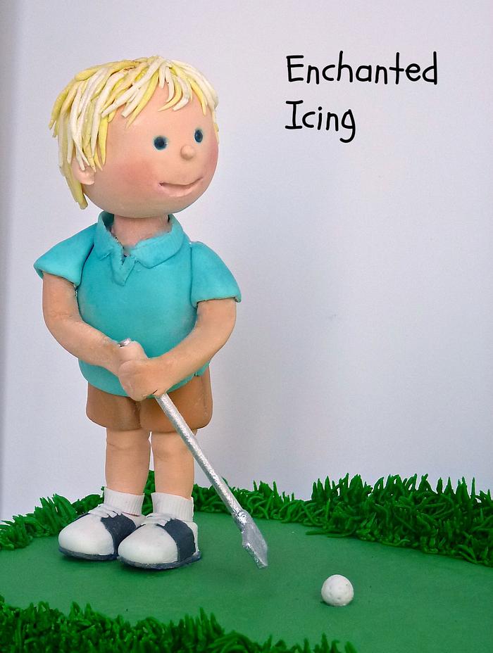 Toddler's golf cake