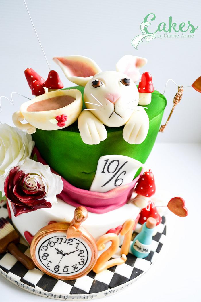 Alice in Wonderland Themed 21st Cake