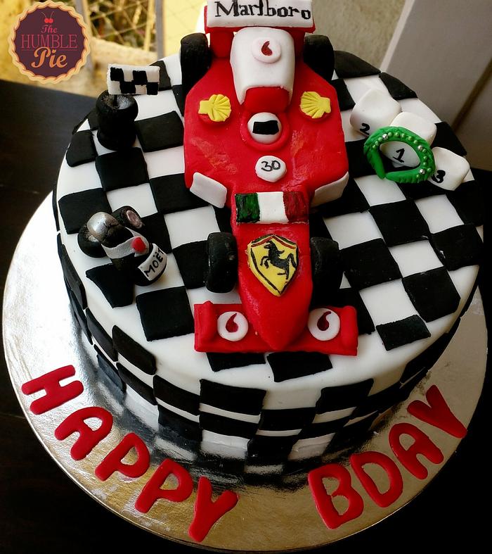 Formula One Ferrari Cake