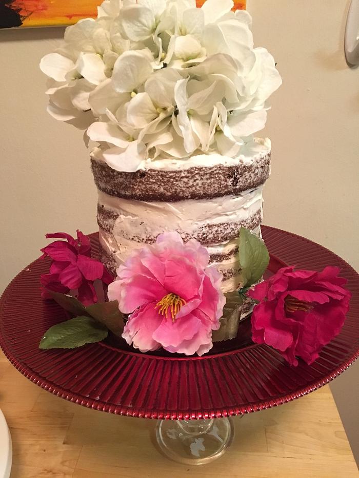 Naked Floral cake 