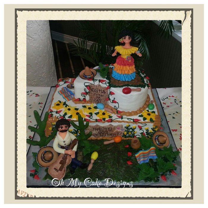 Fiesta theme cake