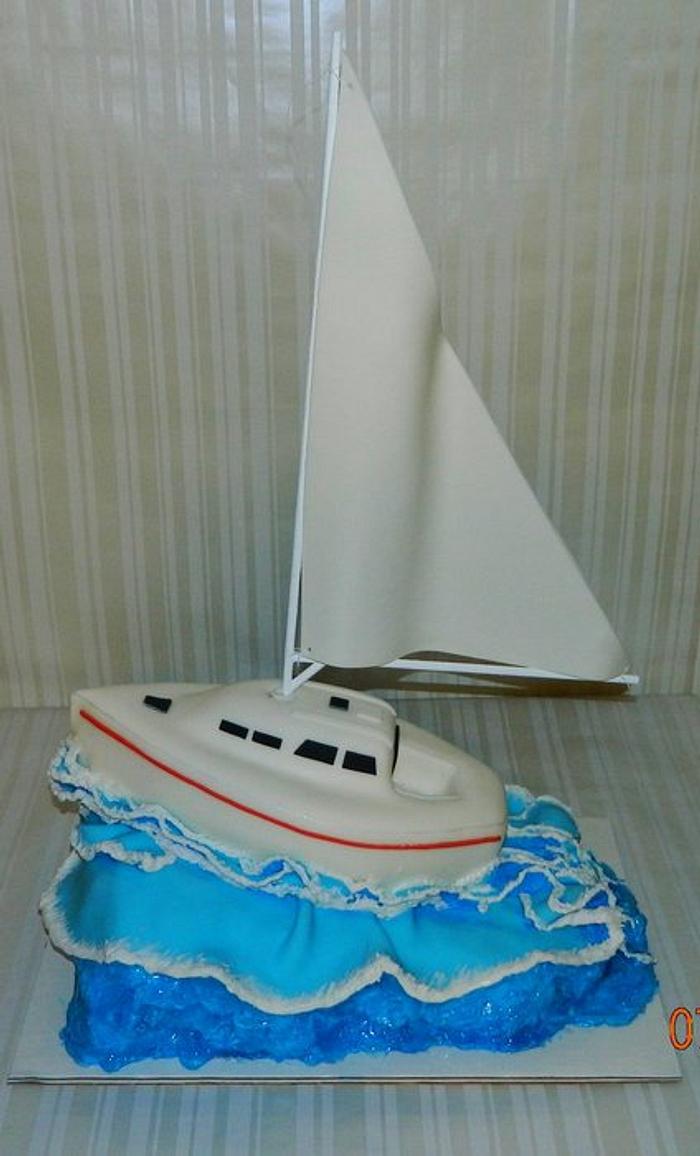 Sailboat Cake Inspired by Courtney's Cakes