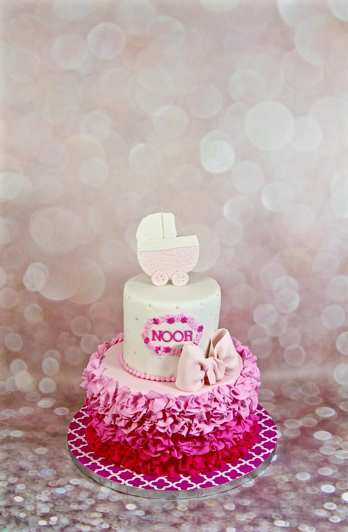 ombre pink cake