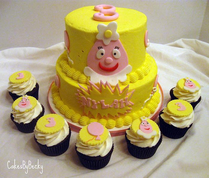 Yo Gabba Gabba Cake & Cupcakes