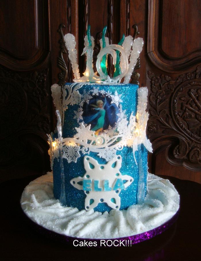 'Frozen' Cake, Lighted