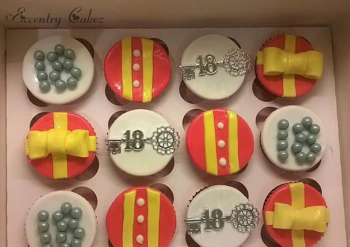 Open Gift Box matching cupcakes