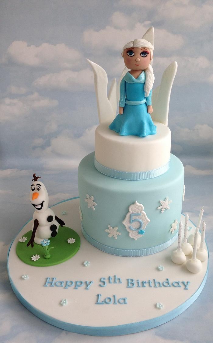 Frozen themed cake