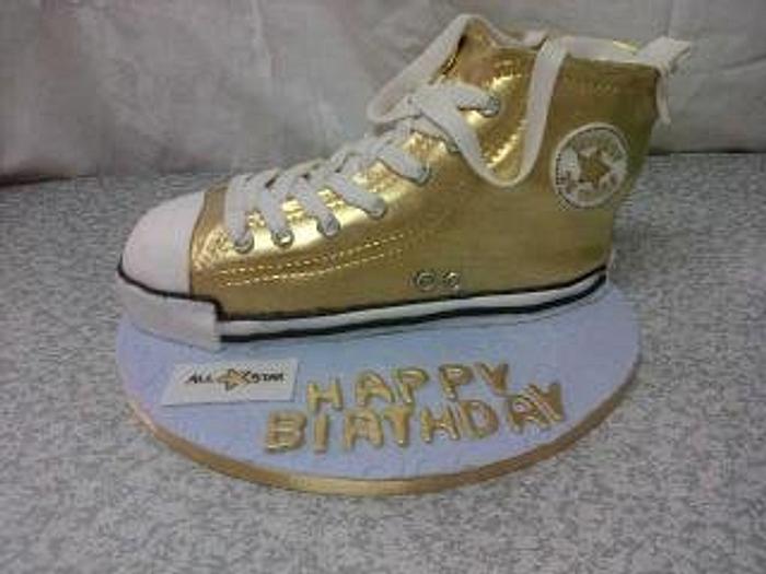 Golden Converse Cake