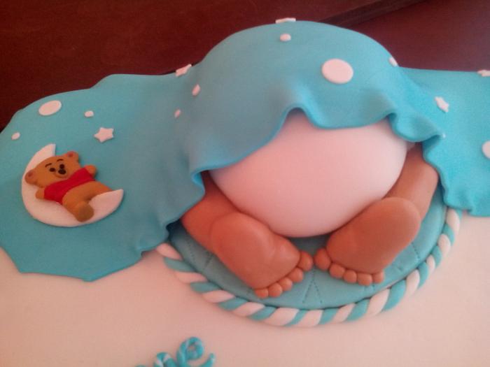 Baby bottom cake 