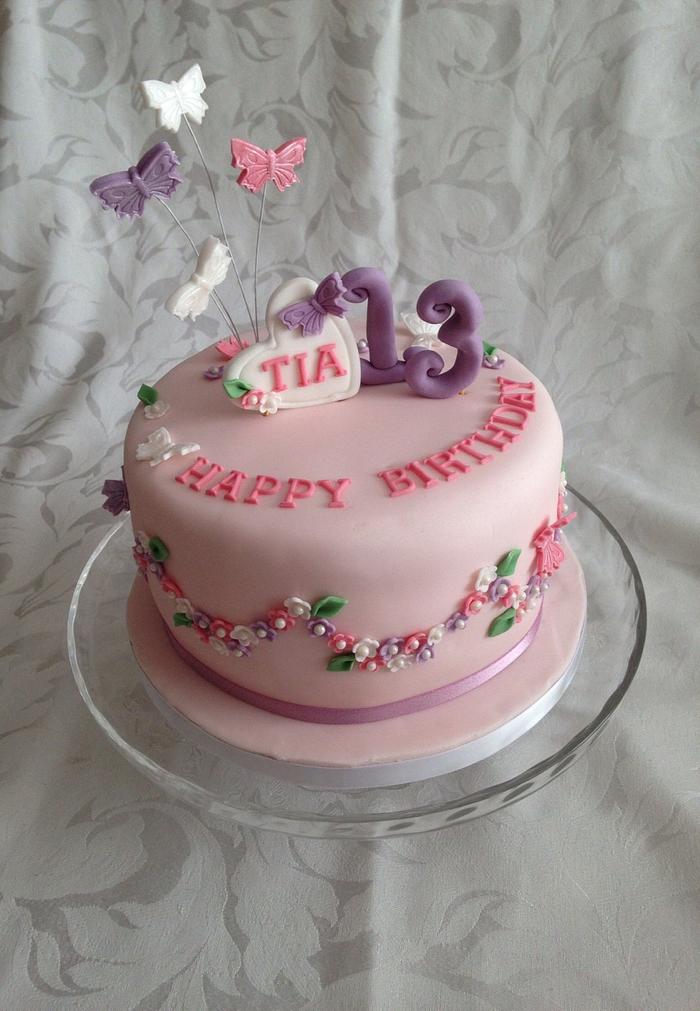 Girls Pink Birthday Cake