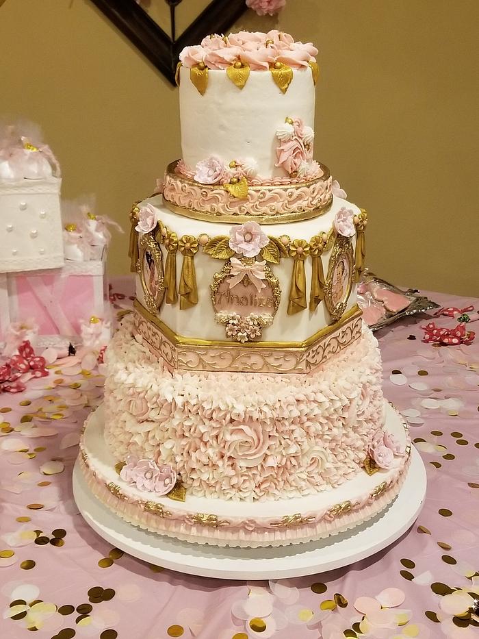 "Heaven Sent" baby shower cake