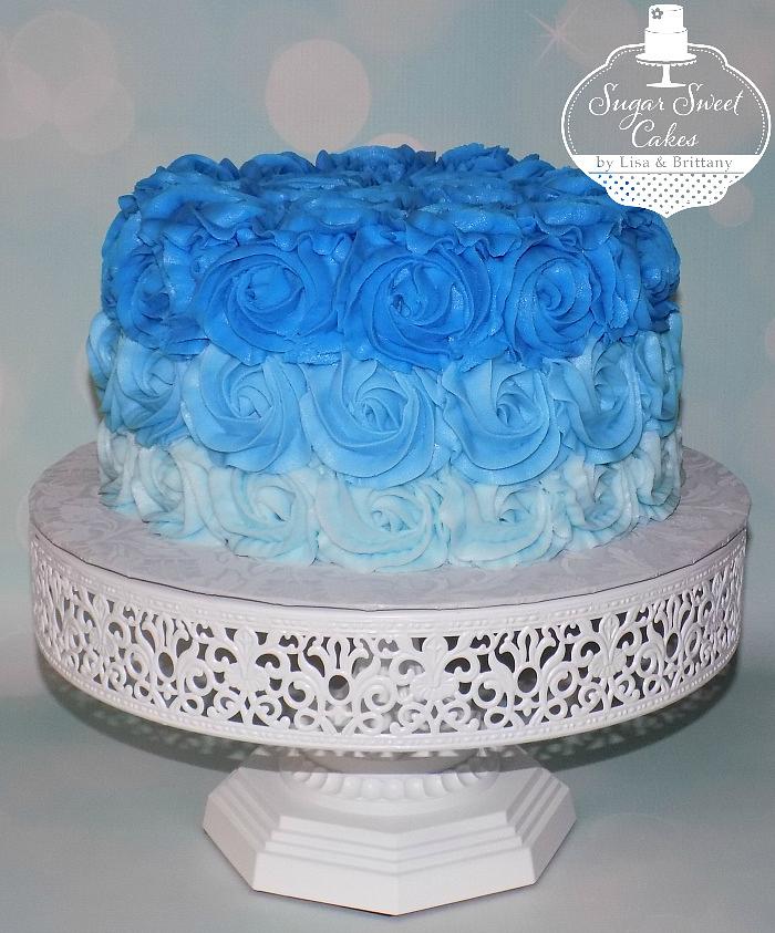 Blue Ombre Roses