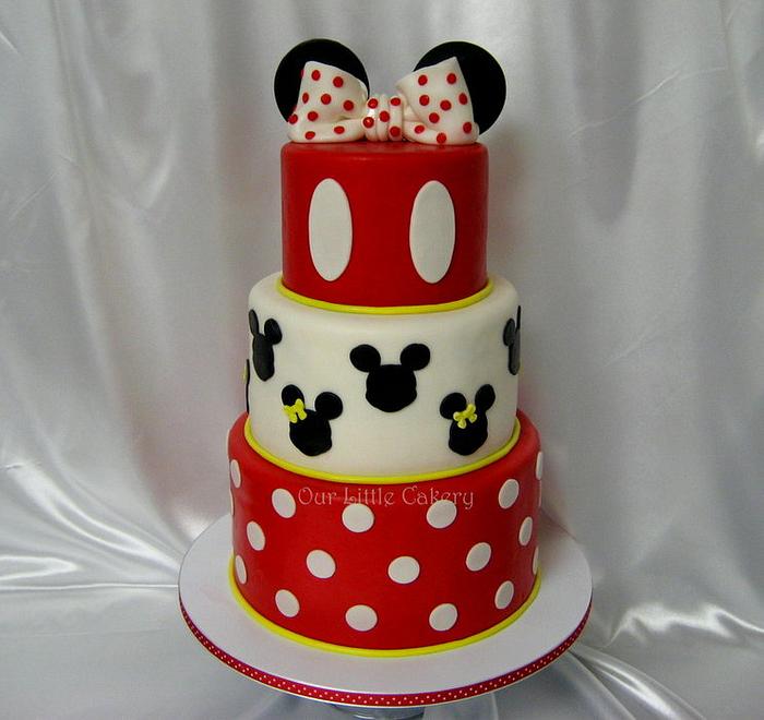 Minnie- Mickey Birthday Cake
