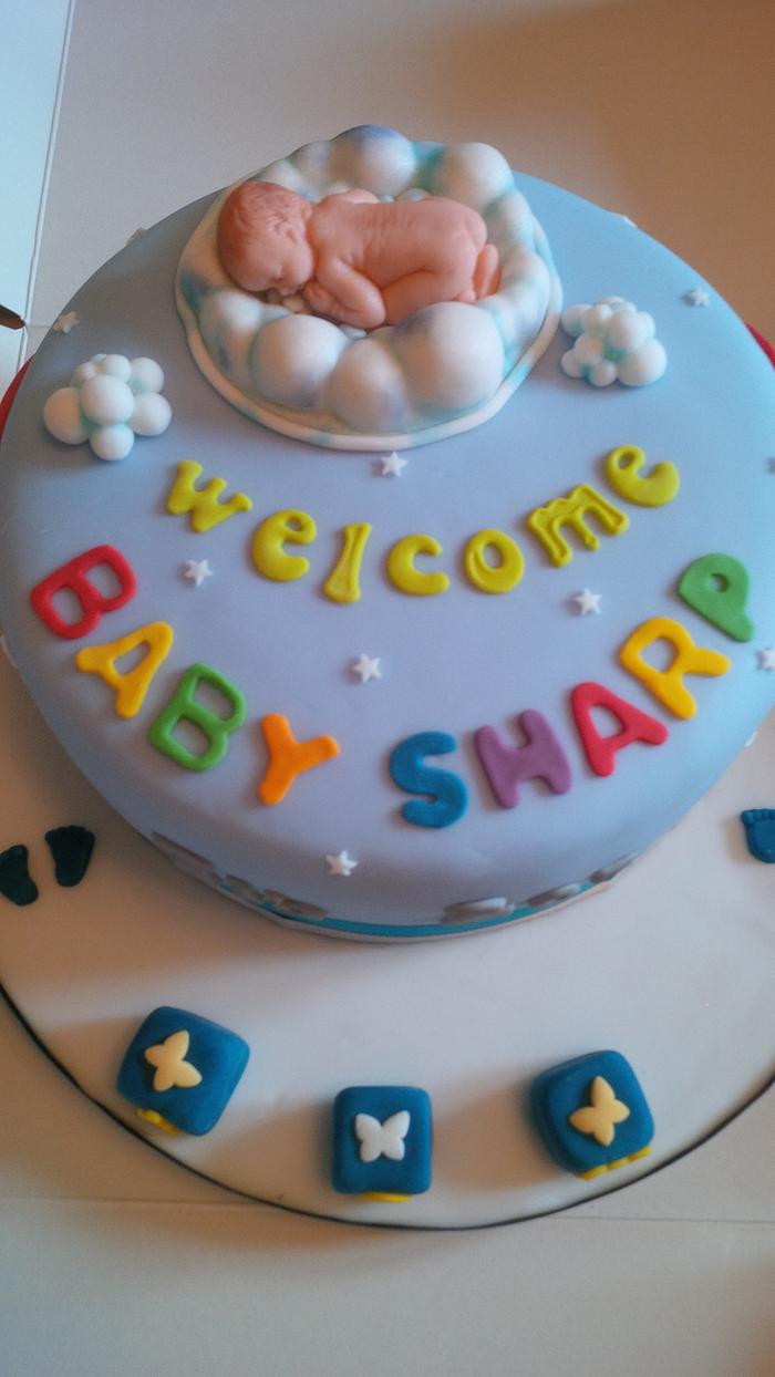 Welcome baby cake
