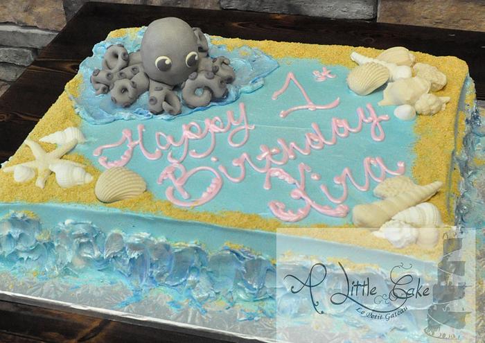 Undersea Sheet Birthday Cake