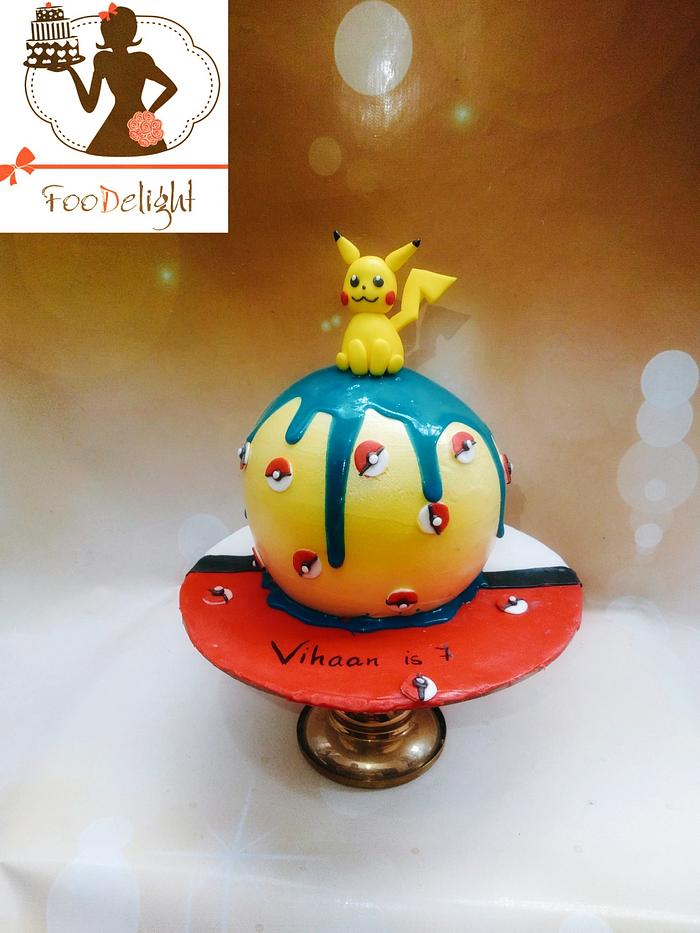 Pikachu sphere cake