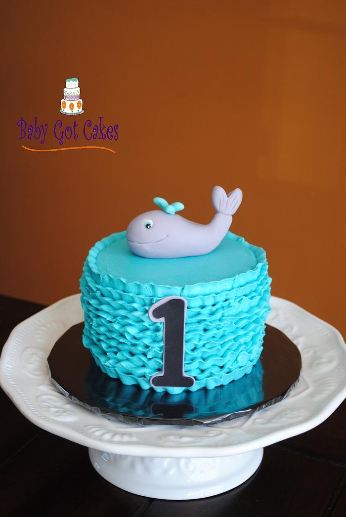 Whale Smash Cake