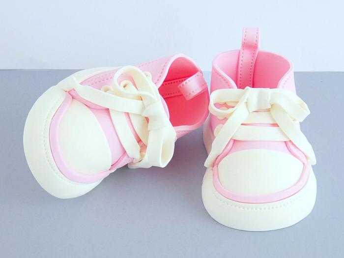 Baby Girl Shoes Cake Topper