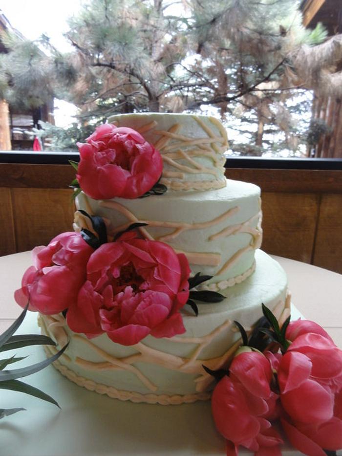 Birch Branch Wedding Cake