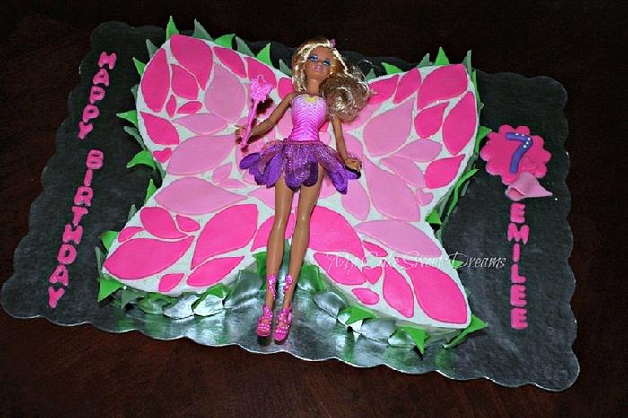 Barbie Butterfly Cake