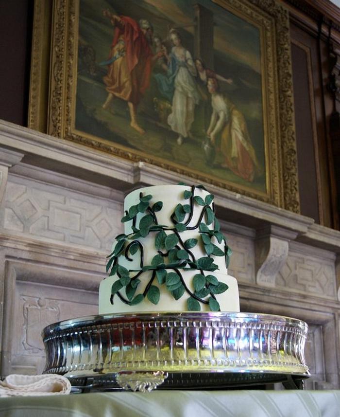 Enchanted forest wedding cake