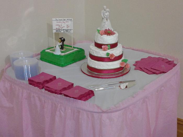 Wedding cake and Groom's cake